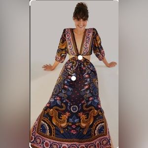 Exotic and rare jungle Farm Rio dress from Brazil